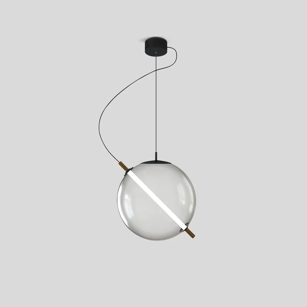 flairel Nordic Round Glass Pendant & Table Light
