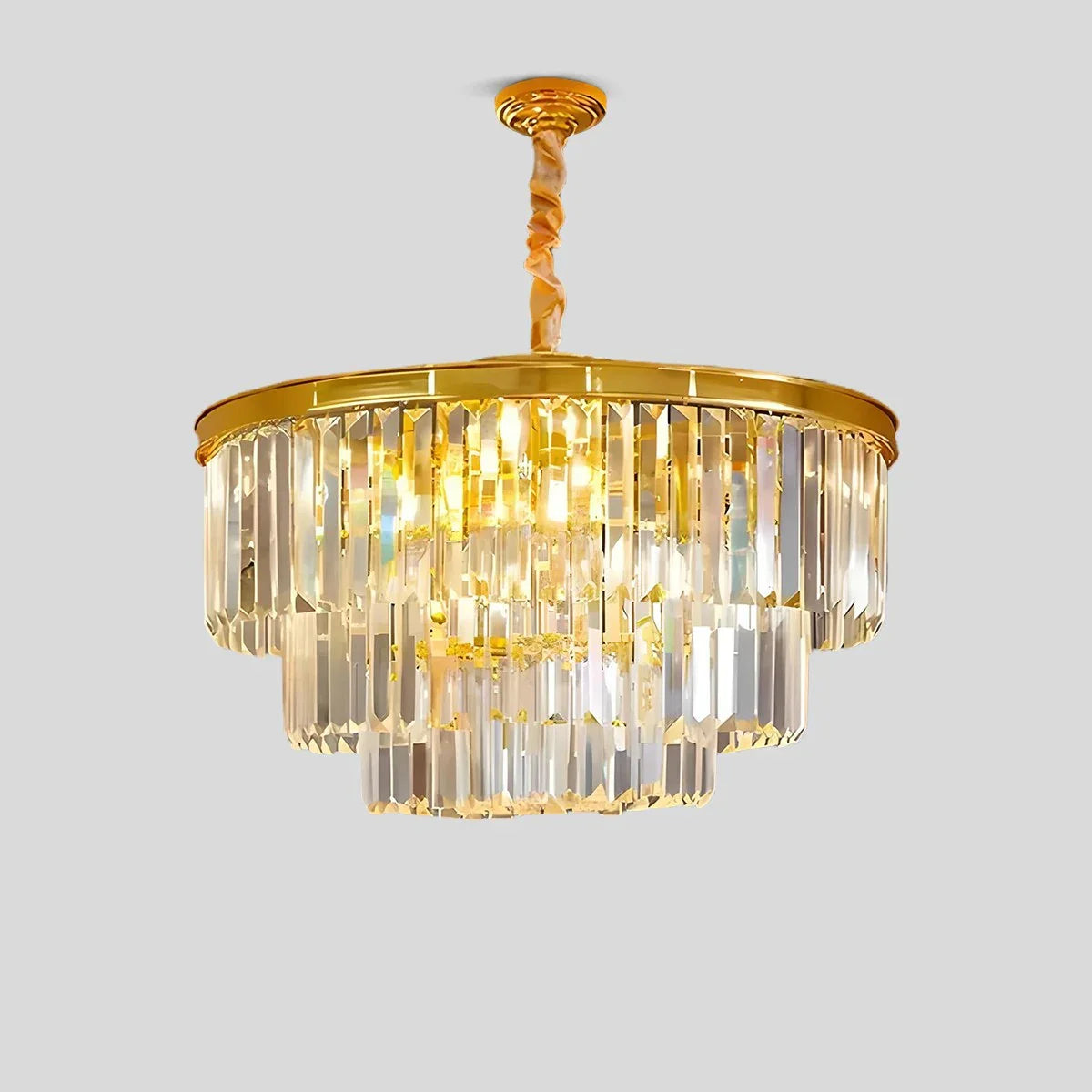 flairel Light Luxury Crystal Chandelier for Living Room
