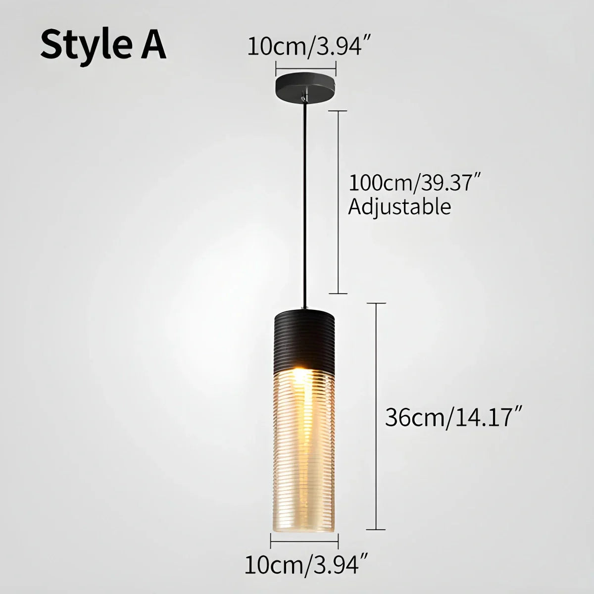 flairel Industrial Style Glass Pendant Light for Kitchen