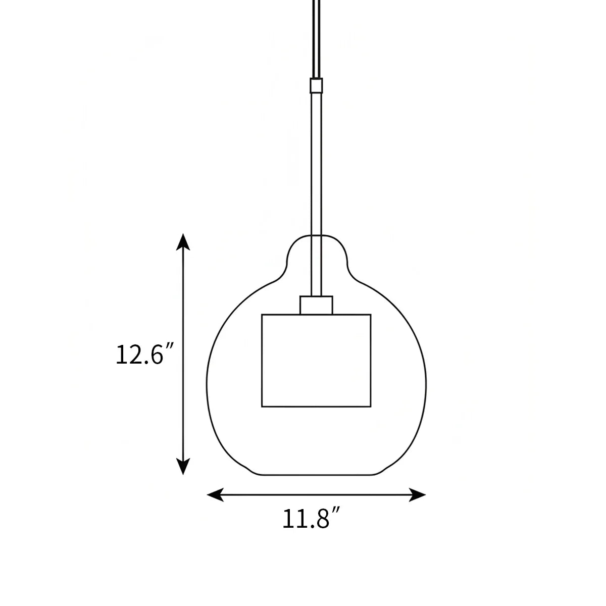flairel Chiswick Glass Pendant Light for Kitchen Island
