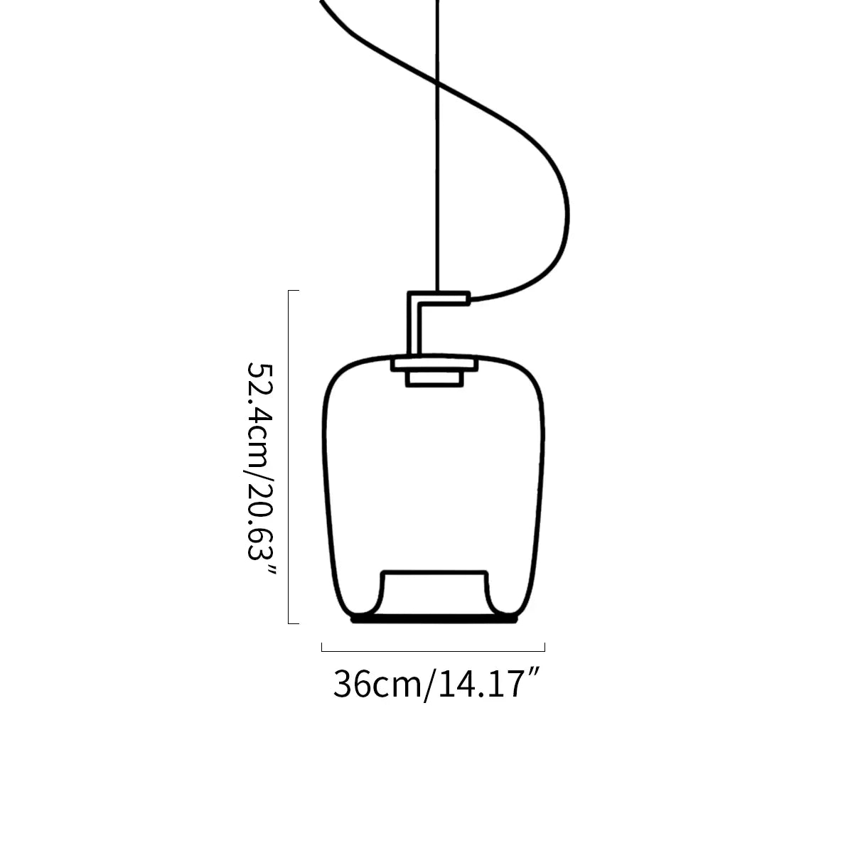 flairel Nordic Minimalist Glass Pendant Light