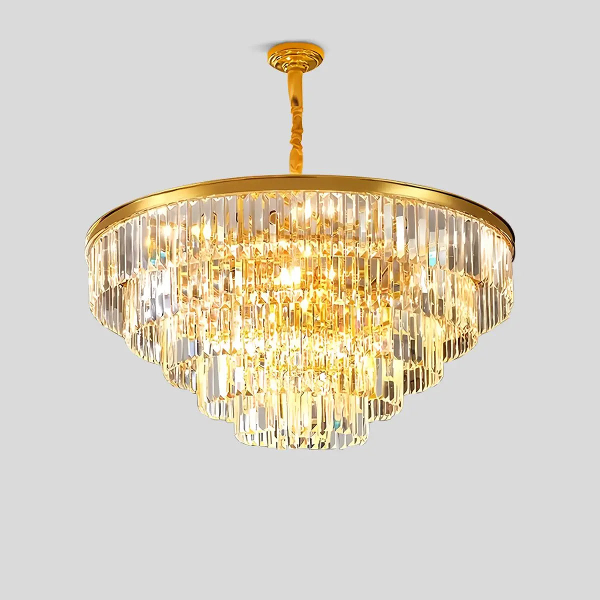 flairel Light Luxury Crystal Chandelier for Living Room