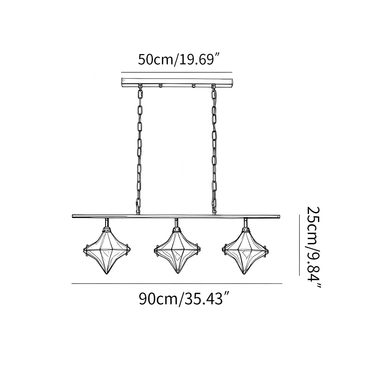 flairel Sylume Star-Shaped Chandelier for Living Room