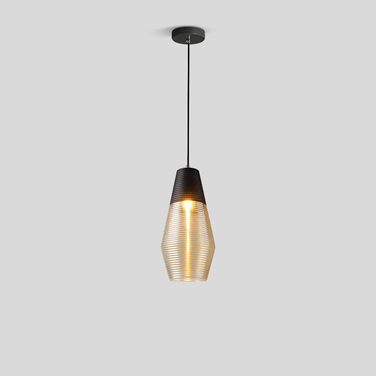 flairel Industrial Style Glass Pendant Light for Kitchen