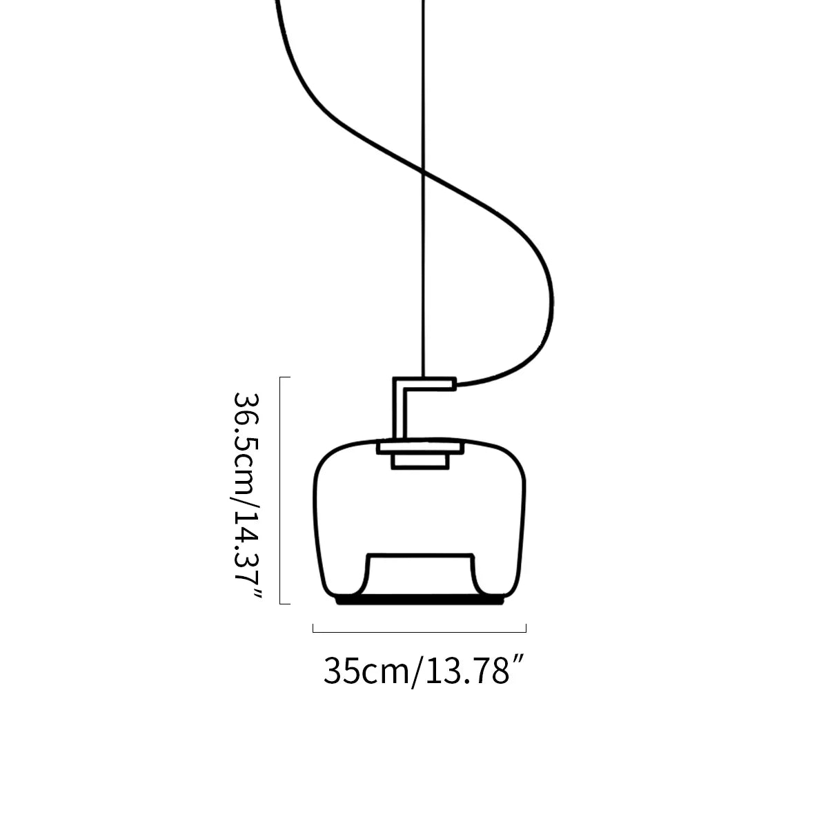 flairel Nordic Minimalist Glass Pendant Light