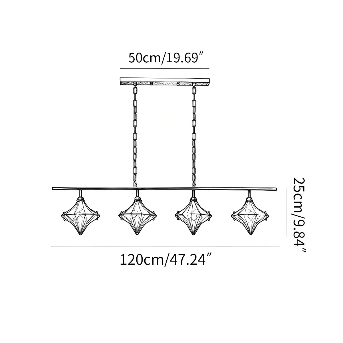 flairel Sylume Star-Shaped Chandelier for Living Room