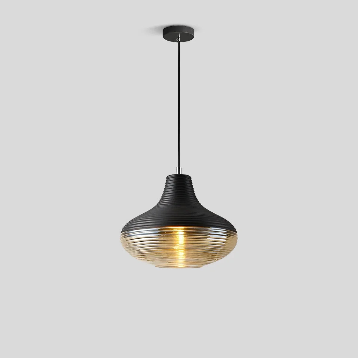 flairel Industrial Style Glass Pendant Light for Kitchen
