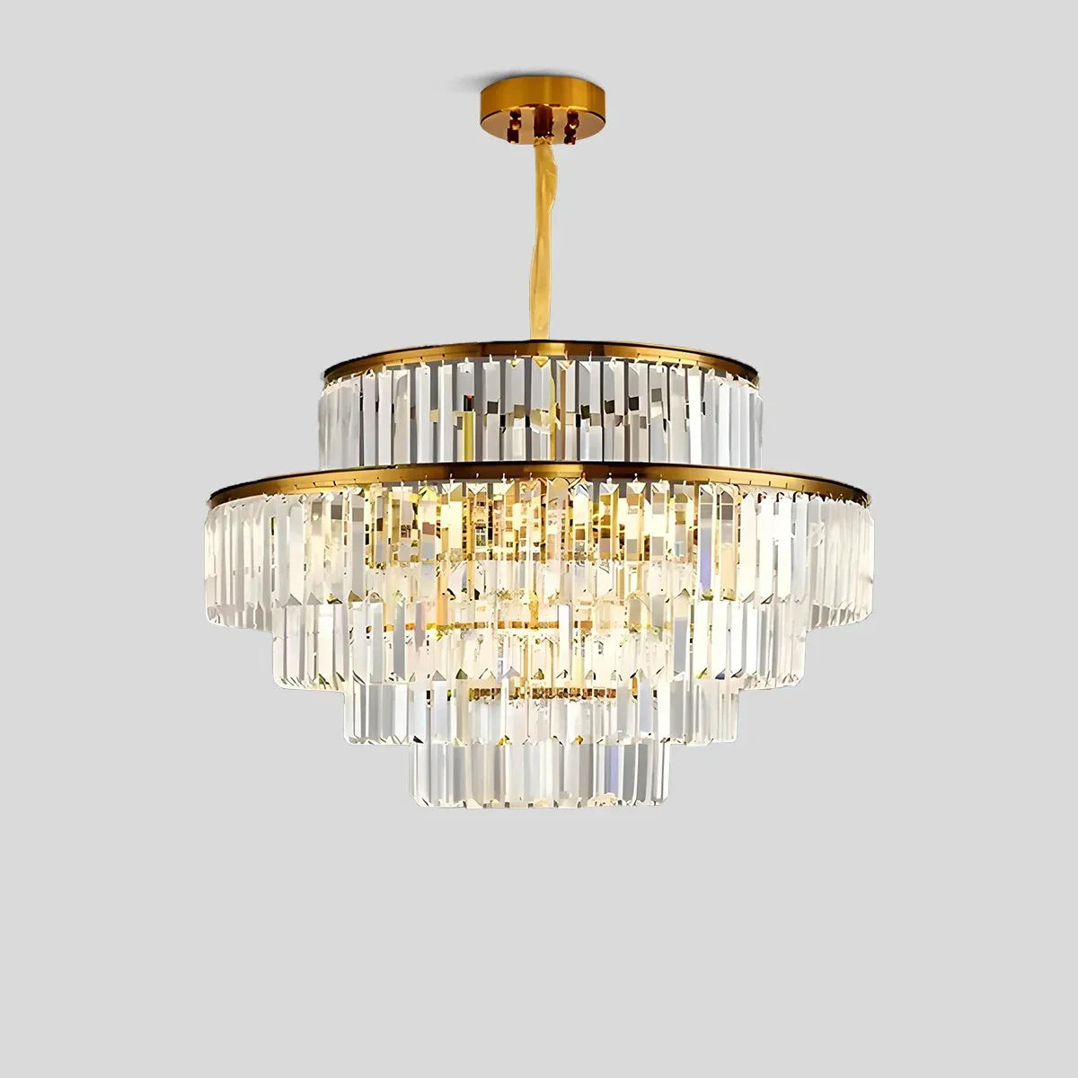 flairel Light Luxury Crystal Chandelier for Living Room