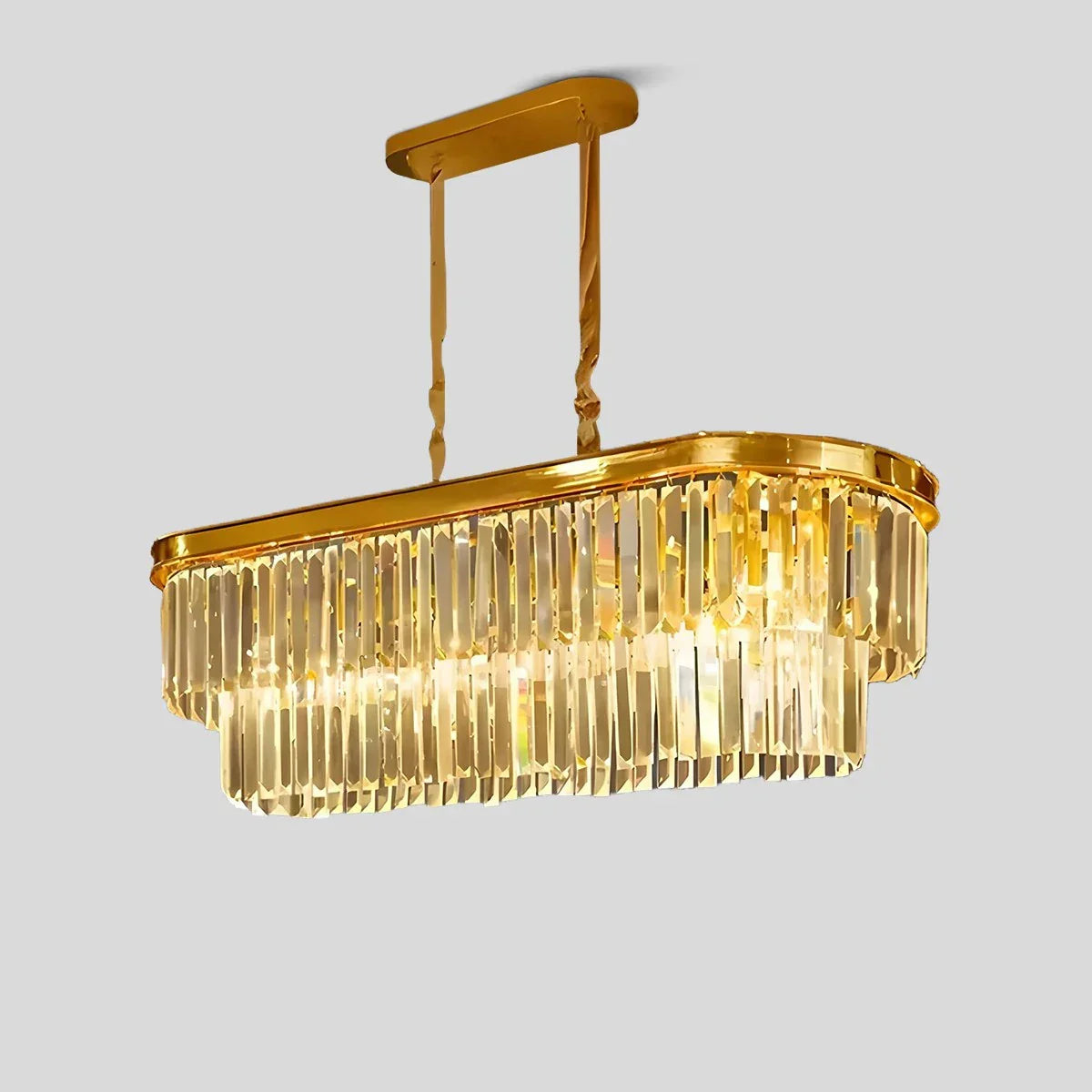 flairel Light Luxury Crystal Chandelier for Living Room