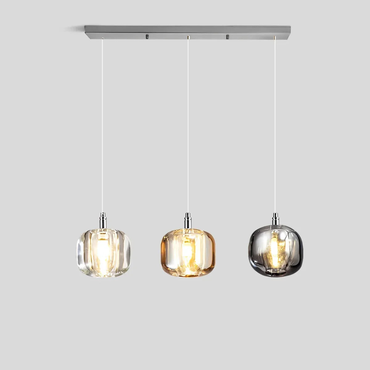 flairel Colored Glass Multi Pendant Chandelier