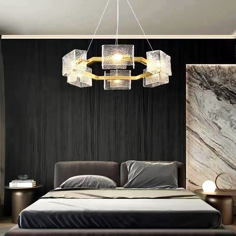 flairel Textured Glass Round Chandelier