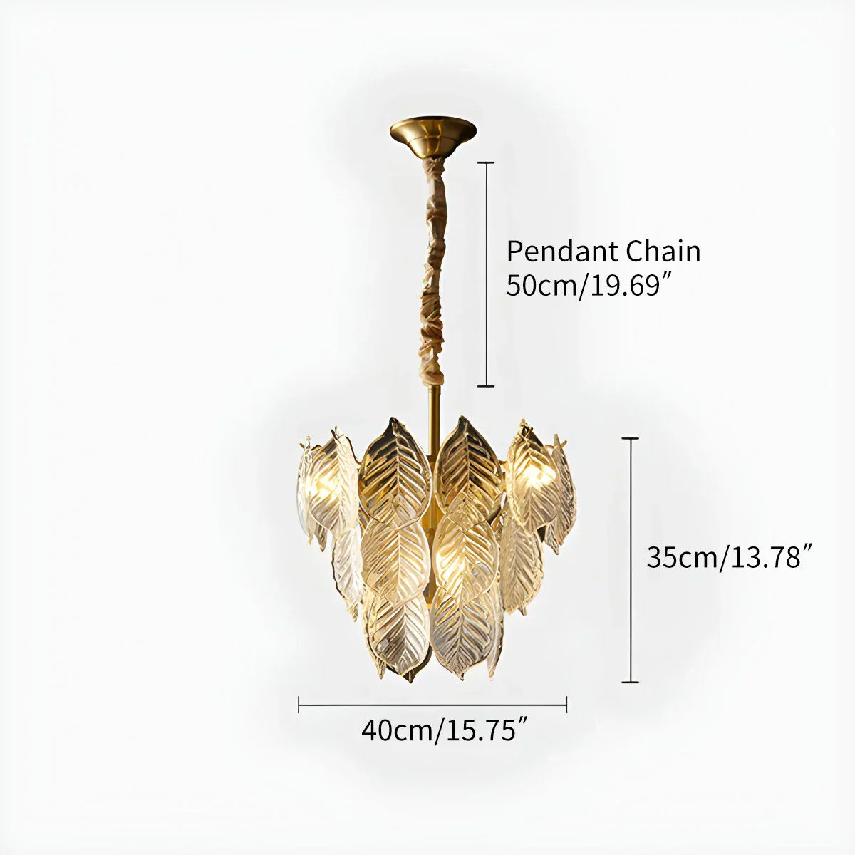 flairel Tiered Glass Leaf Chandelier