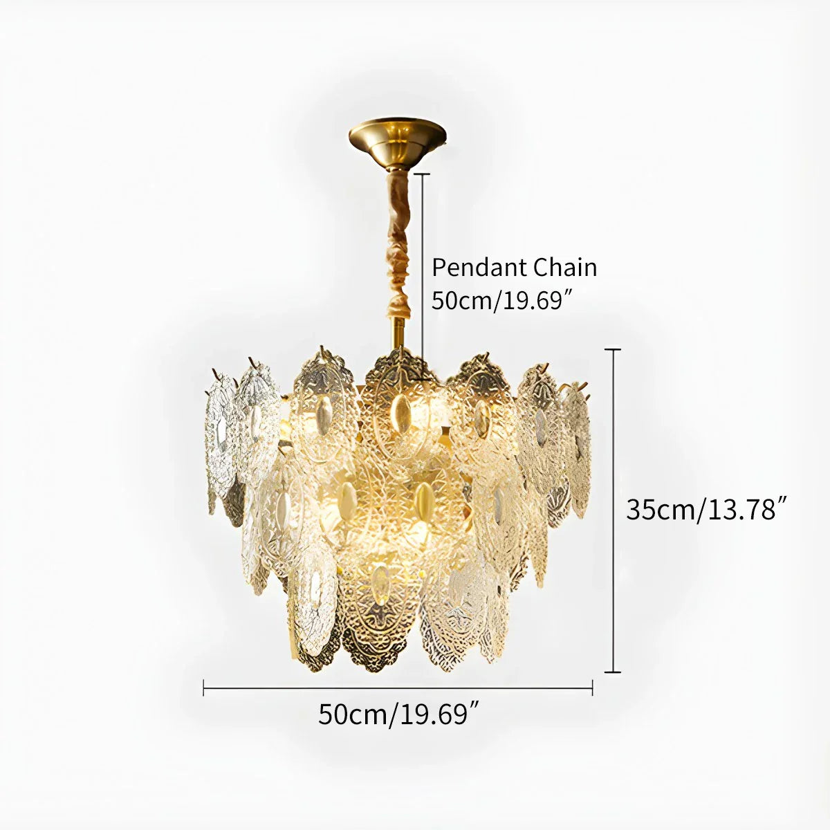 flairel Tiered Textured Glass Chandelier