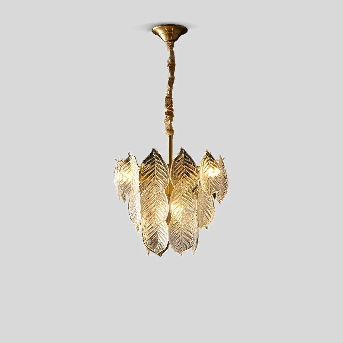 flairel Tiered Glass Leaf Chandelier