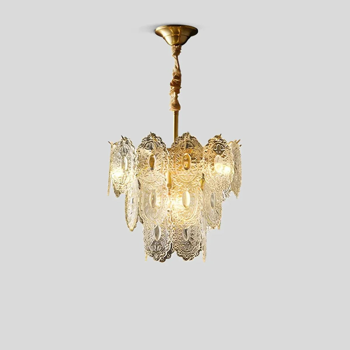flairel Tiered Textured Glass Chandelier