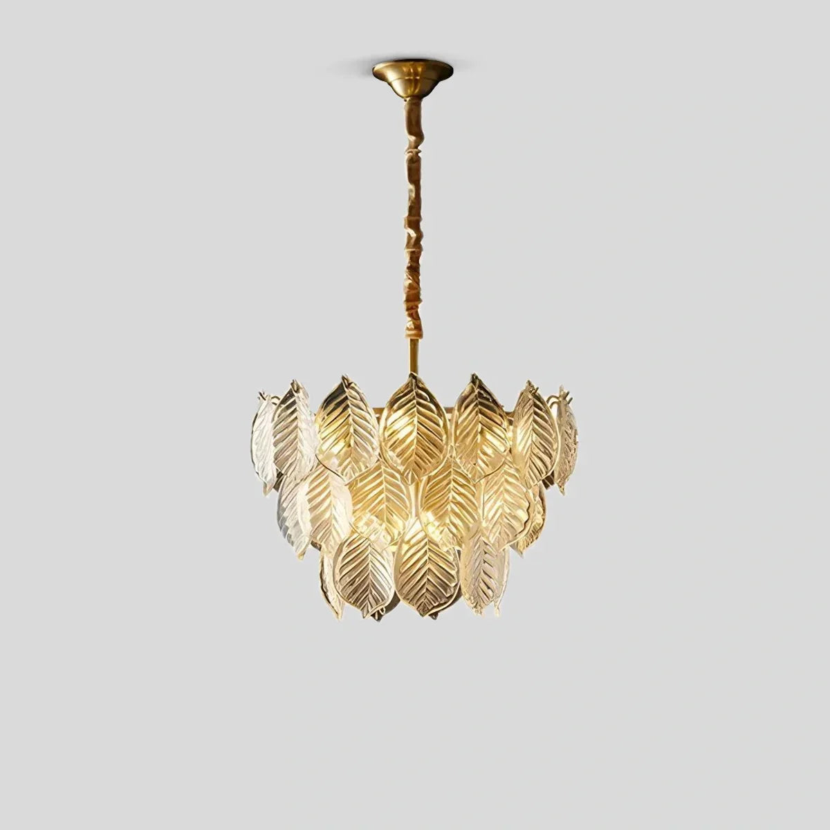 flairel Tiered Glass Leaf Chandelier