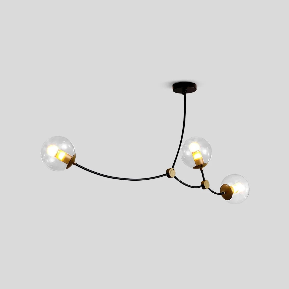 flairel Minimalist Sputnik Globe Glass Chandelier
