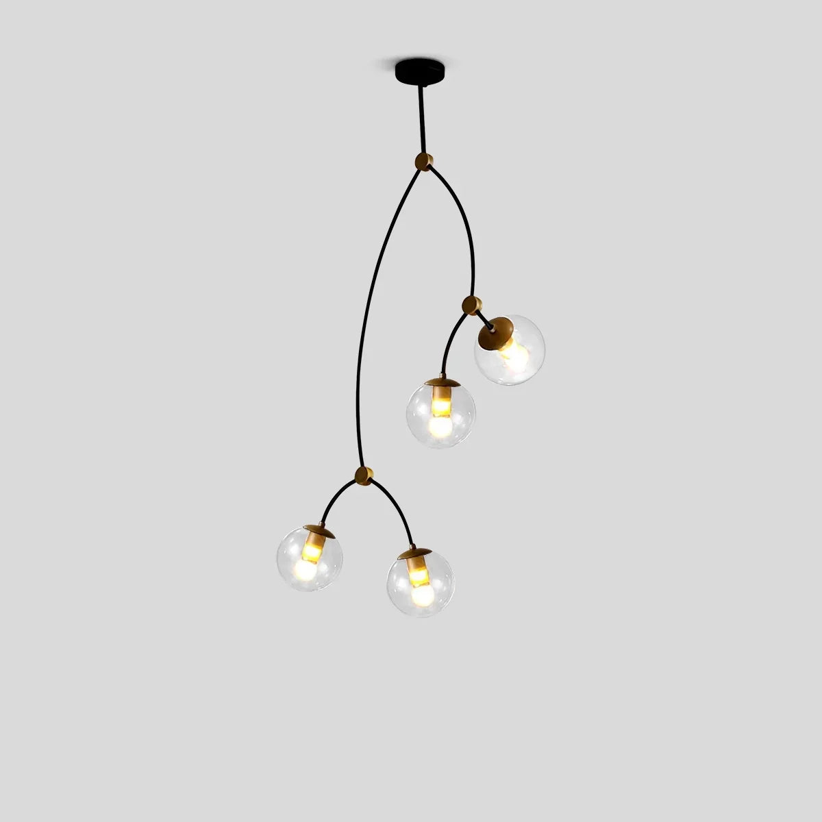 flairel Minimalist Sputnik Globe Glass Chandelier