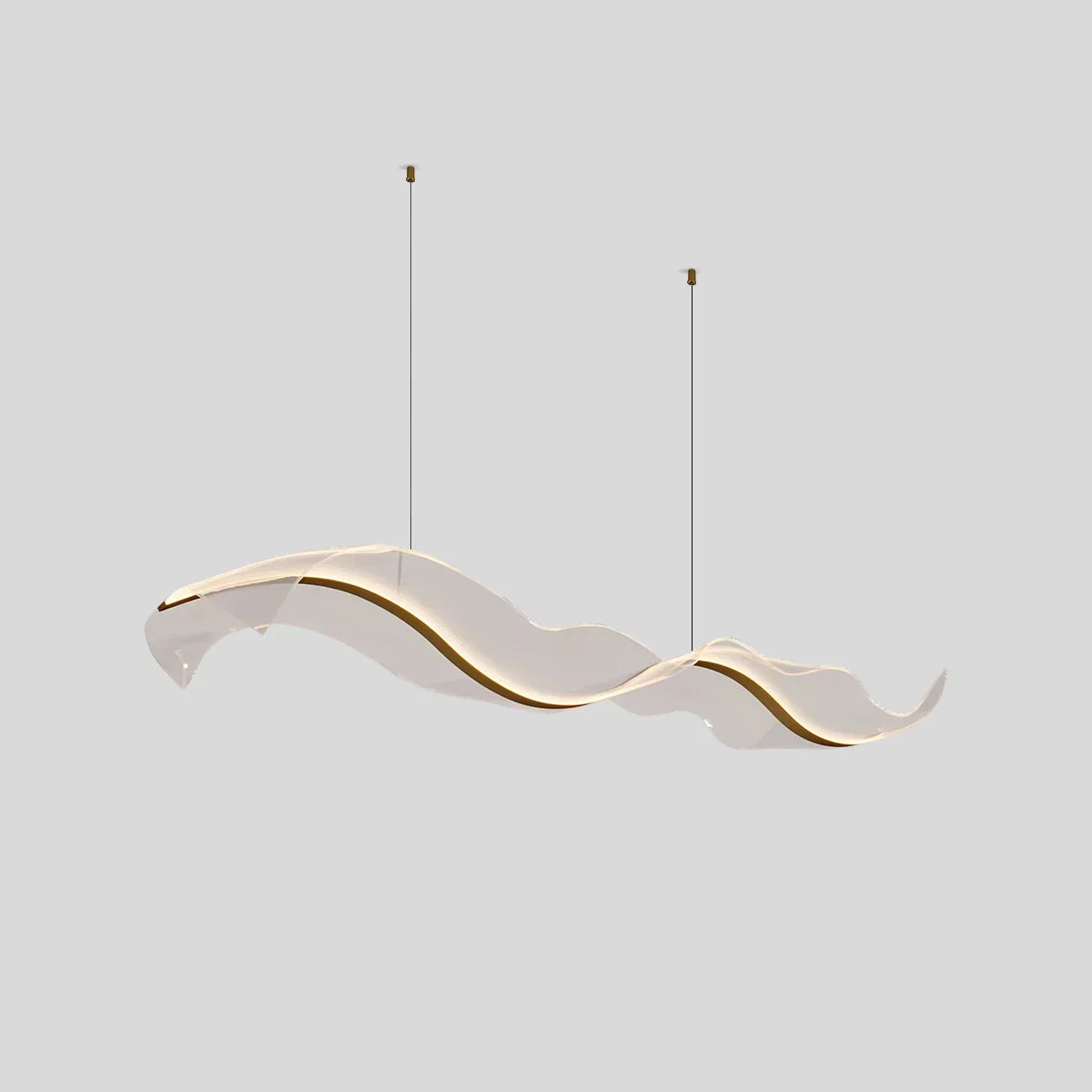 flairel Modern LED Wave Acrylic Chandelier