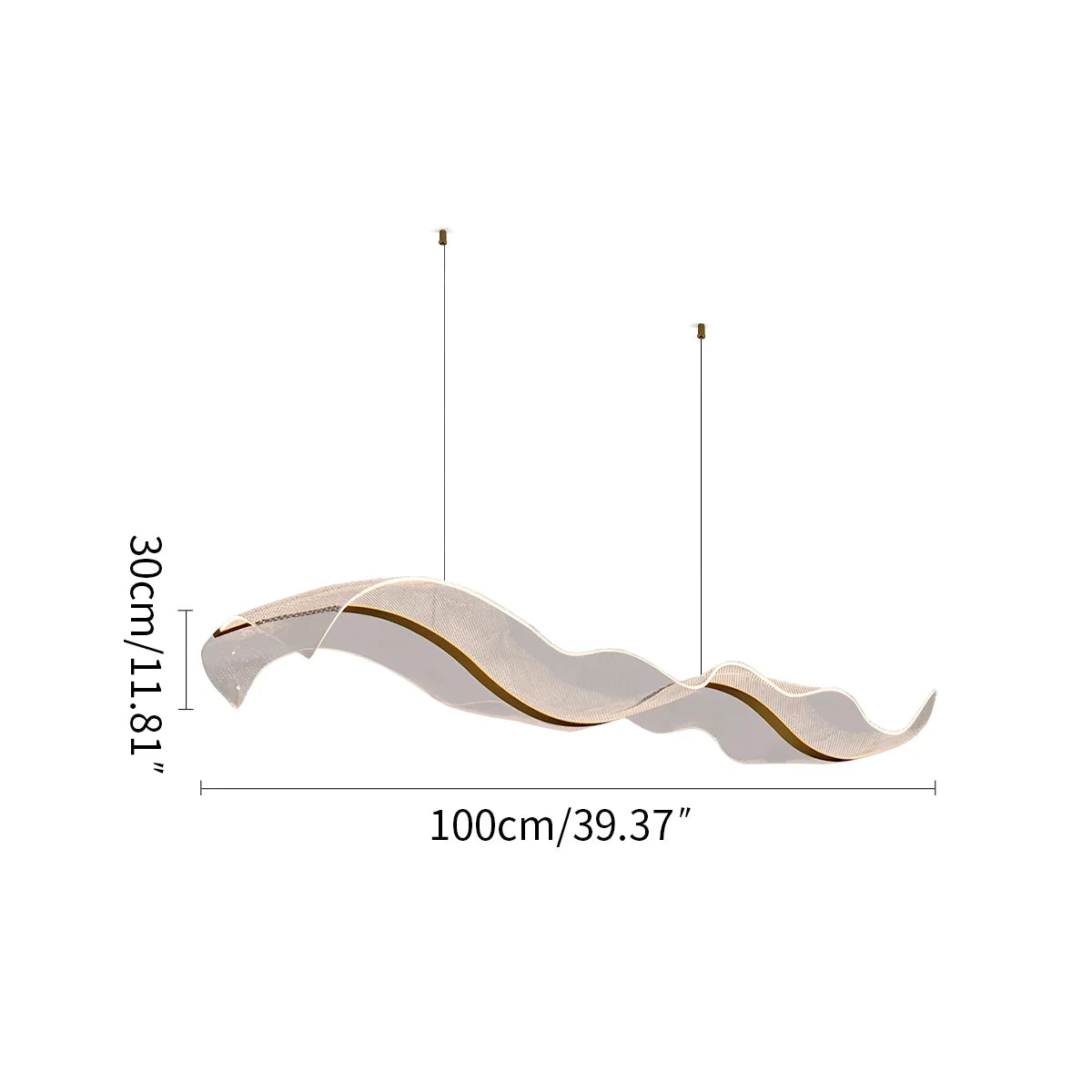 flairel Modern LED Wave Acrylic Chandelier