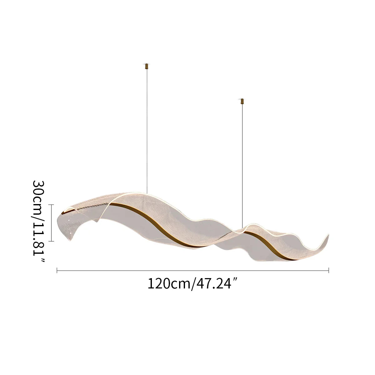 flairel Modern LED Wave Acrylic Chandelier