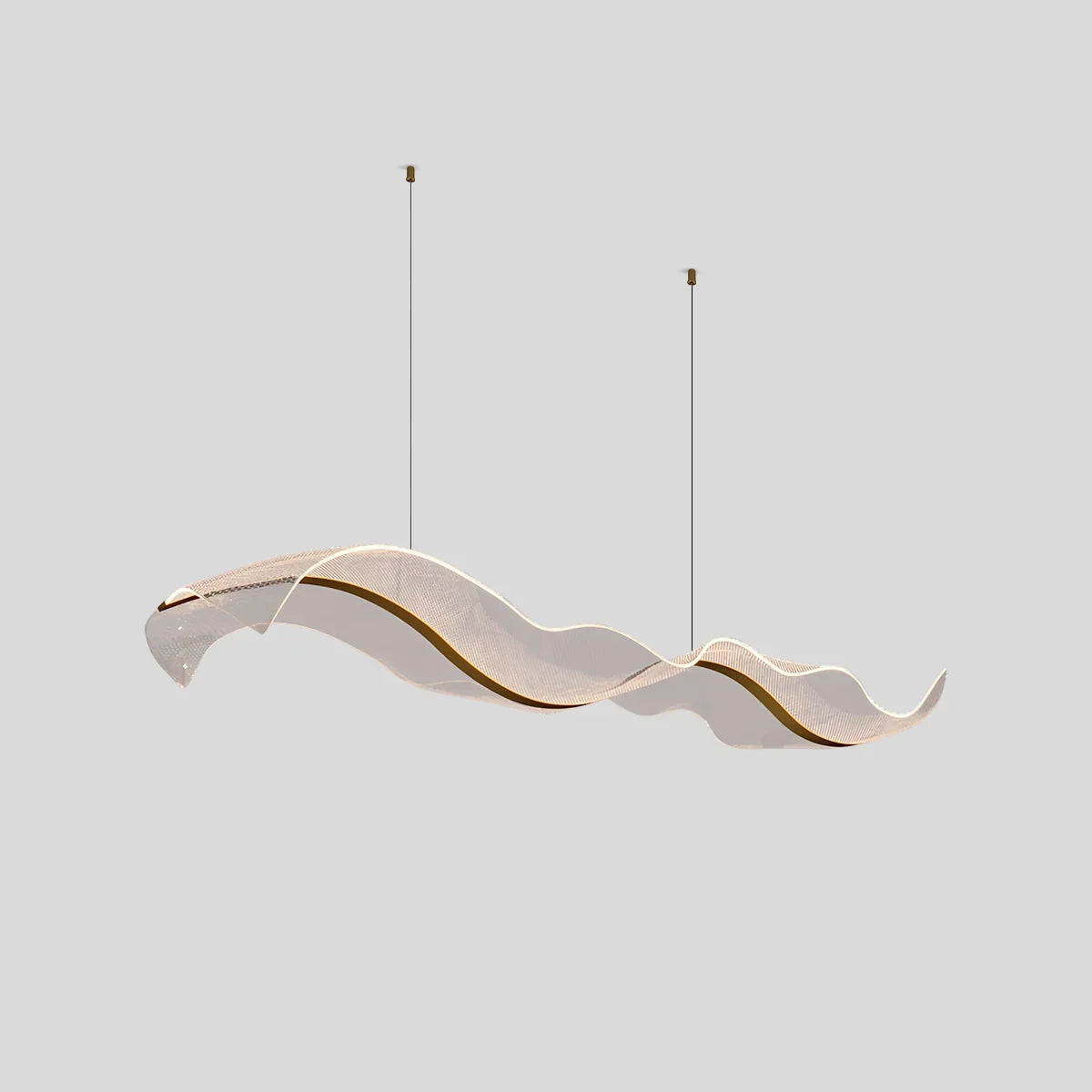 flairel Modern LED Wave Acrylic Chandelier