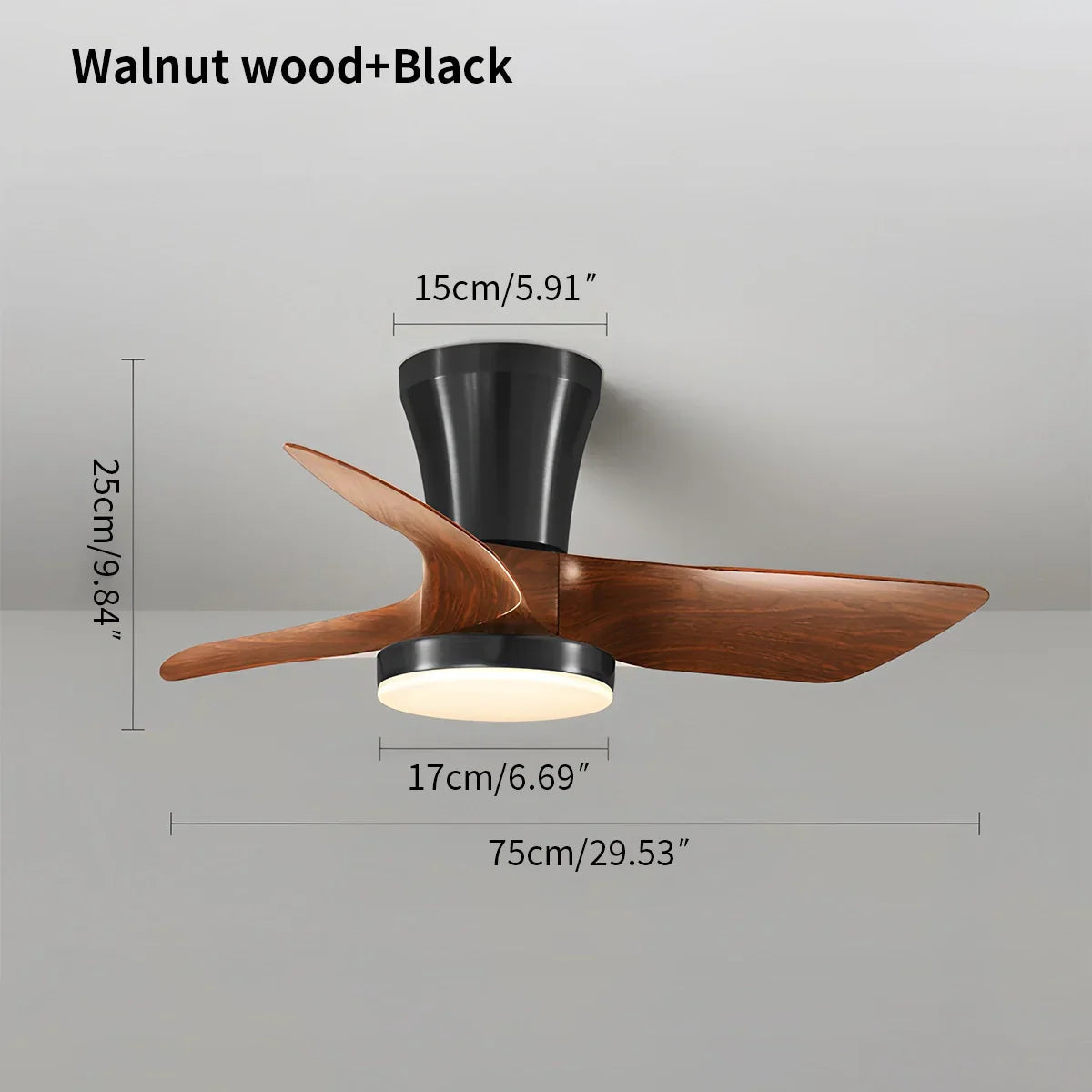 flairel Nordic LED Ceiling Fan with Light for Living Room