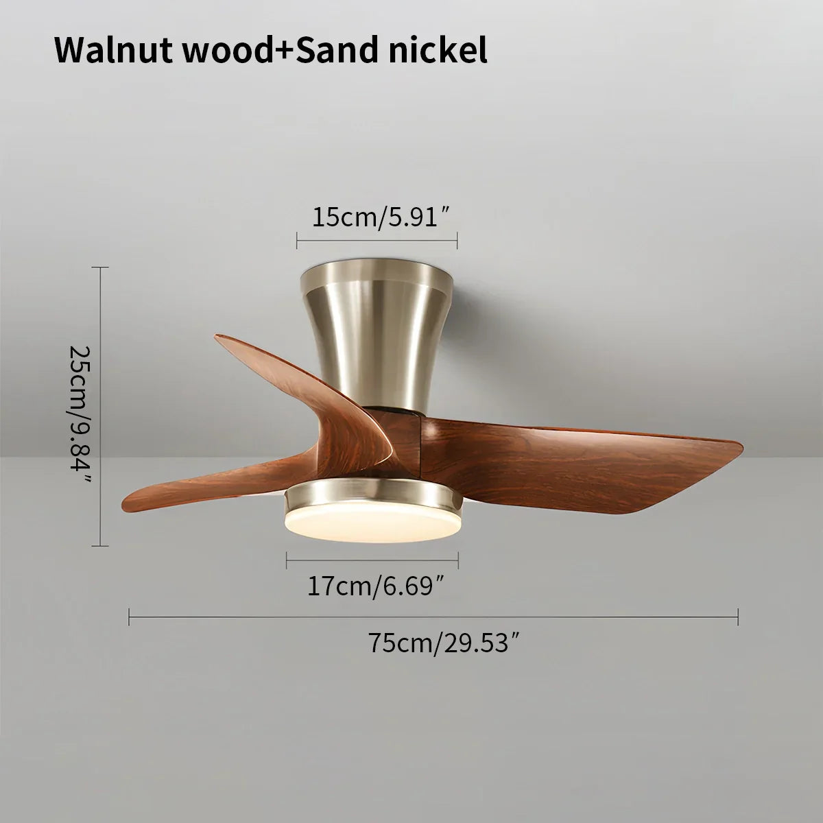 flairel Nordic LED Ceiling Fan with Light for Living Room
