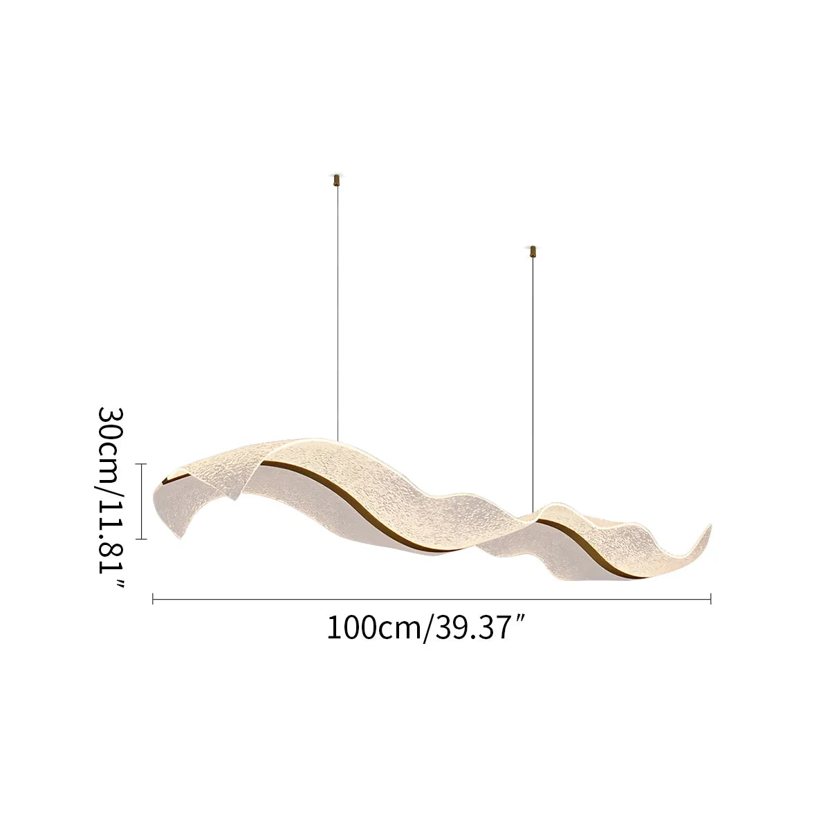 flairel Modern LED Wave Acrylic Chandelier