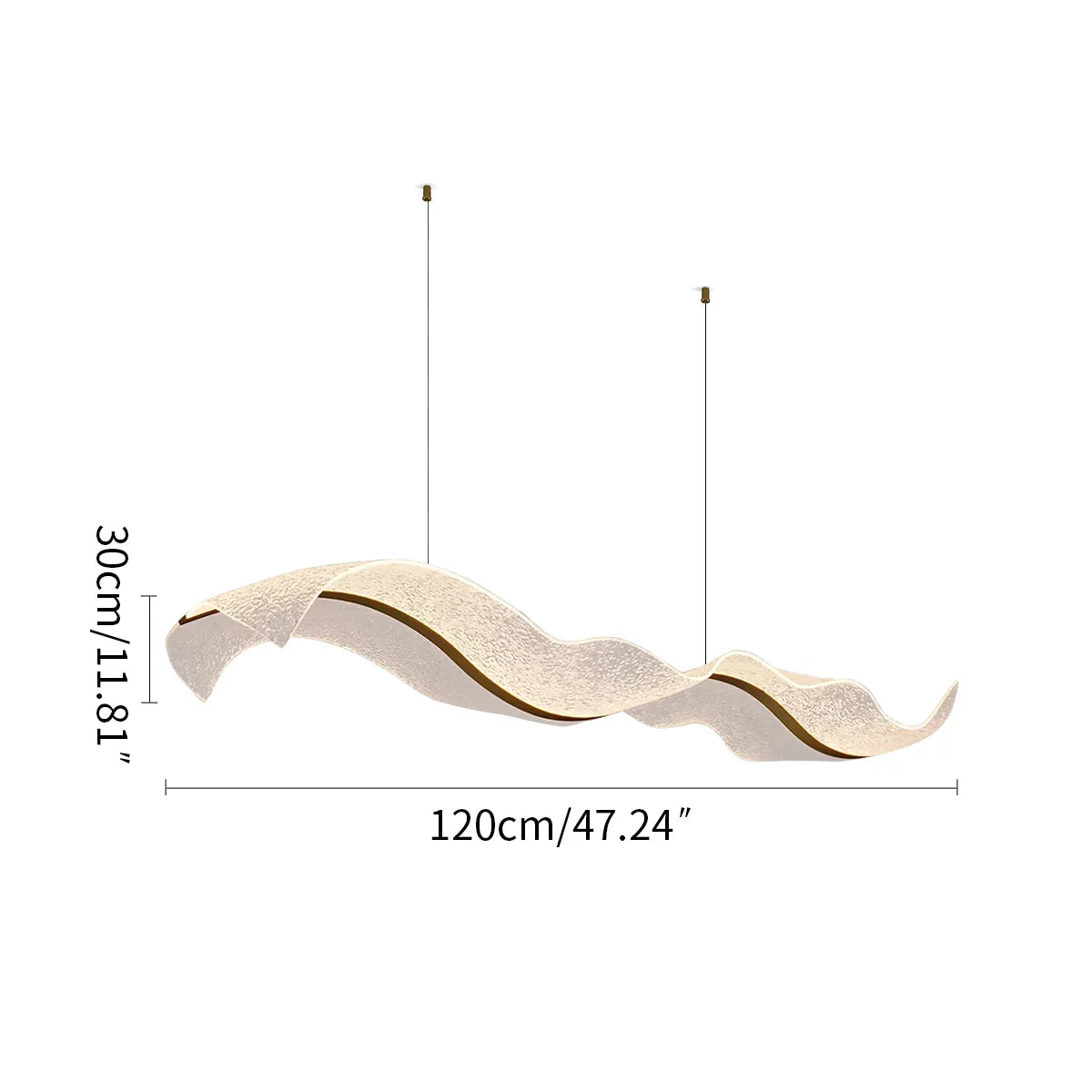 flairel Modern LED Wave Acrylic Chandelier