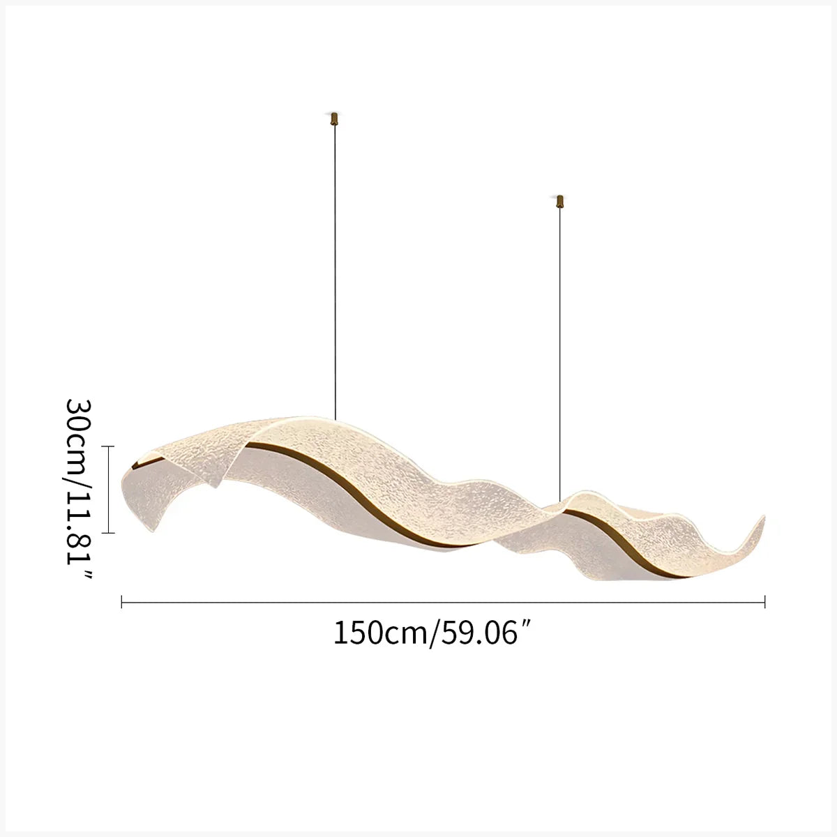 flairel Modern LED Wave Acrylic Chandelier