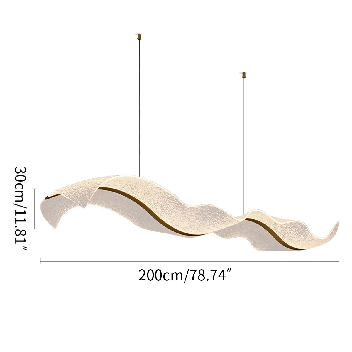 flairel Modern LED Wave Acrylic Chandelier