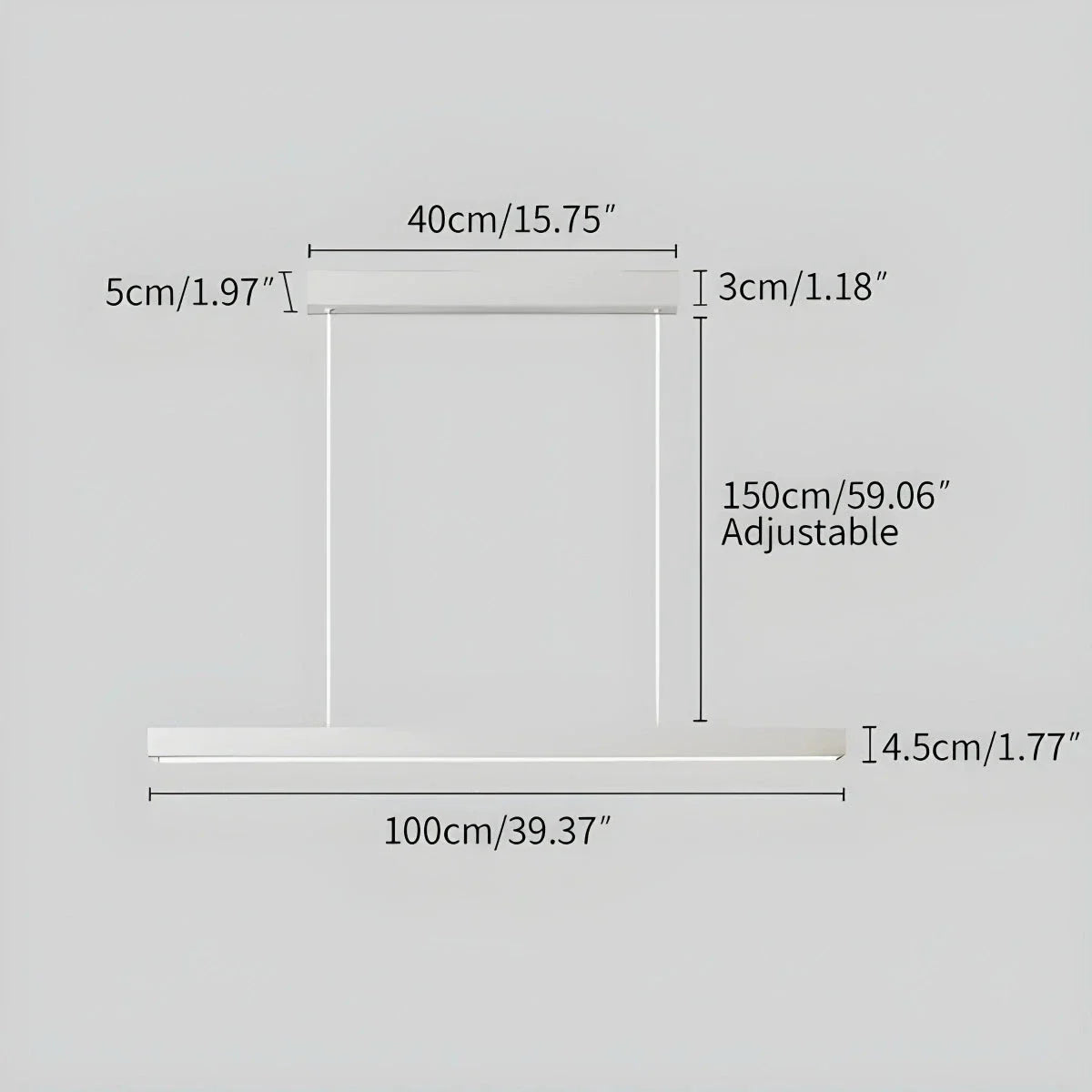 flairel Modern Linear Pendant Light for Kitchen Island
