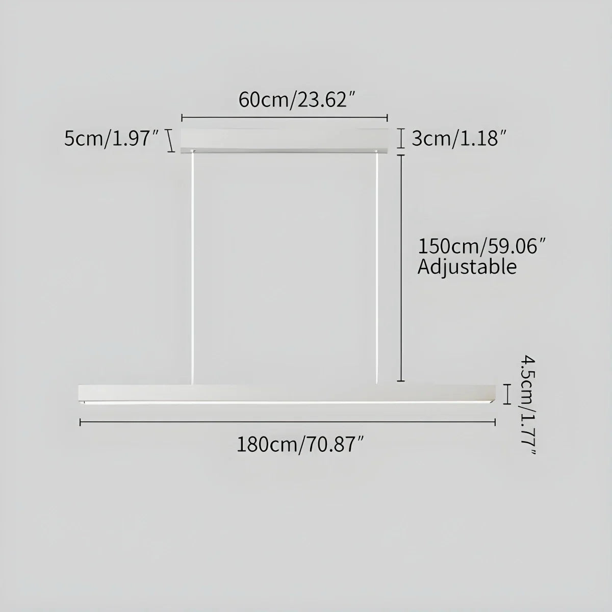 flairel Modern Linear Pendant Light for Kitchen Island