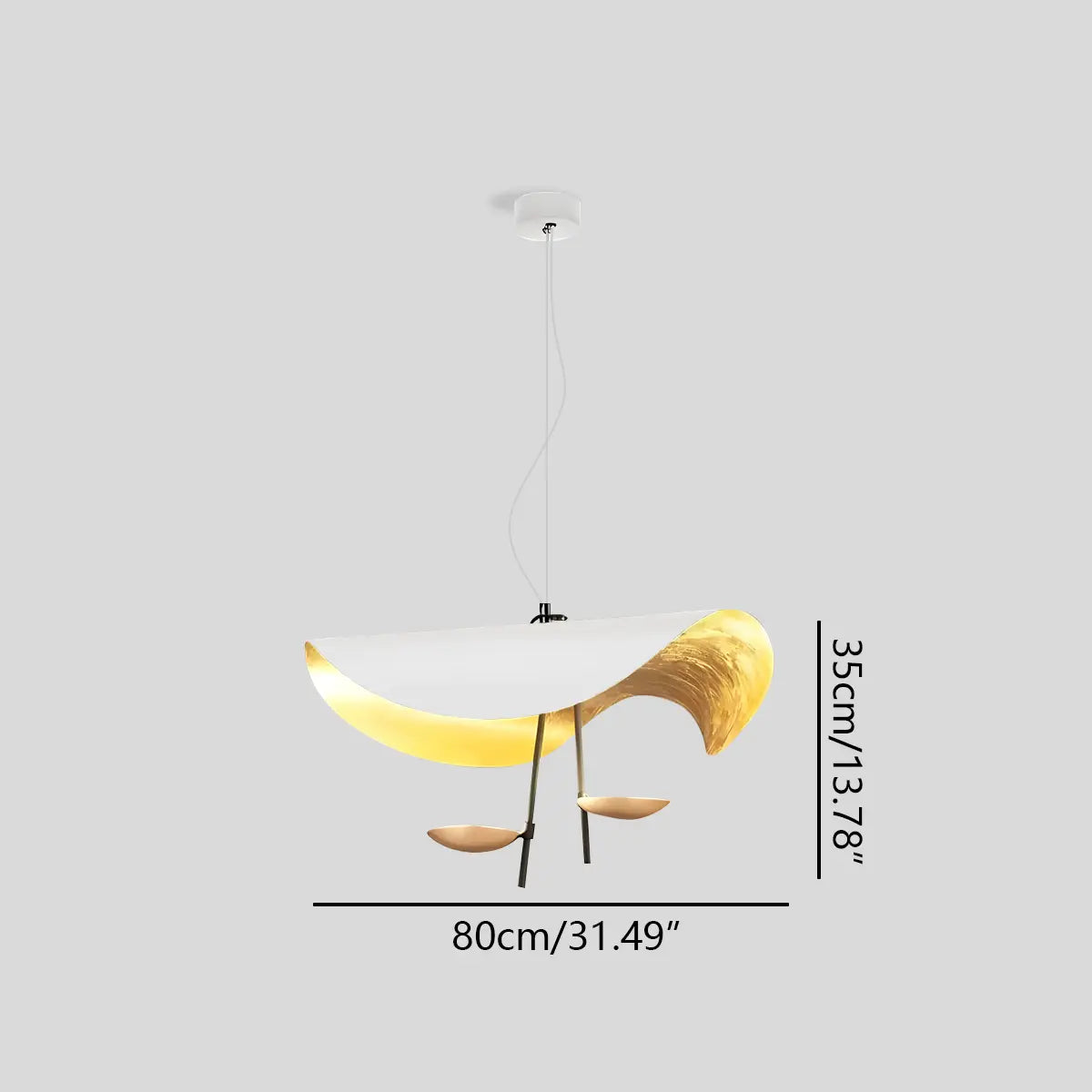 flairel Modern Sculptural Leaf Pendant Light
