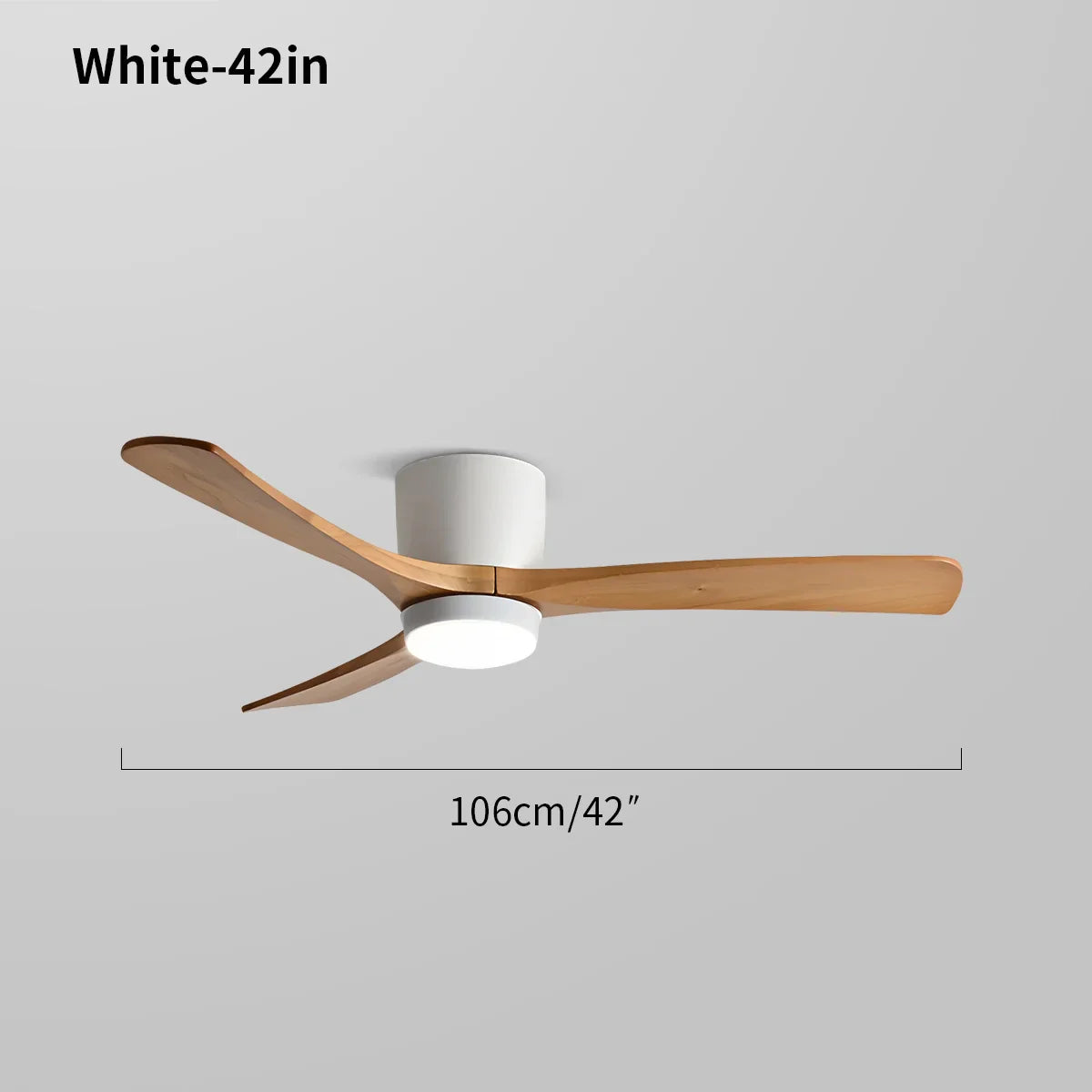 flairel Large Low Profile Ceiling Fan with Light