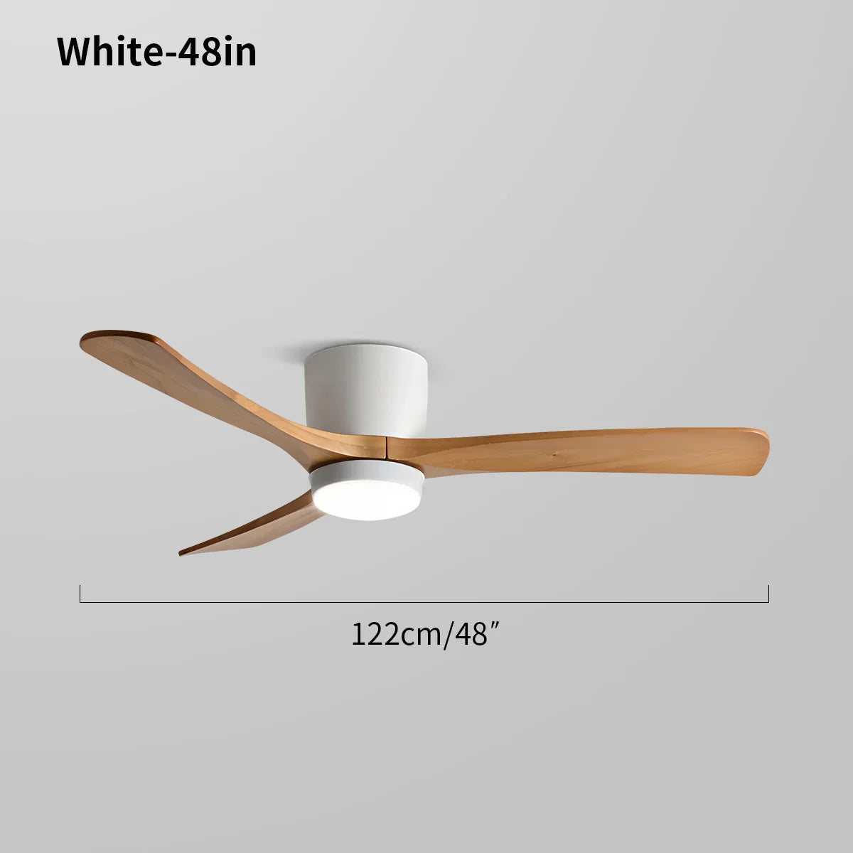 flairel Large Low Profile Ceiling Fan with Light