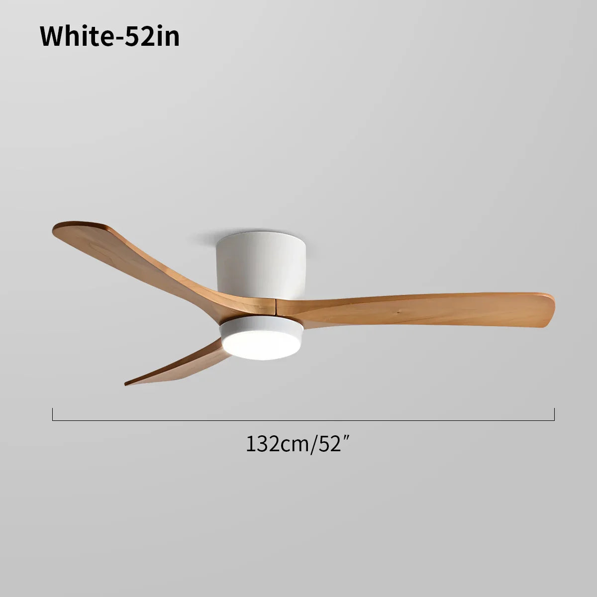 flairel Large Low Profile Ceiling Fan with Light