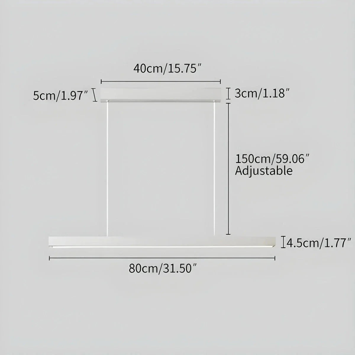 flairel Modern Linear Pendant Light for Kitchen Island