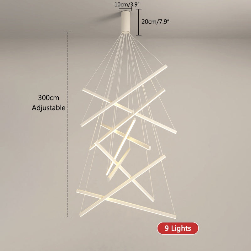 flairel Custom Multi Light Sticks LED Chandelier