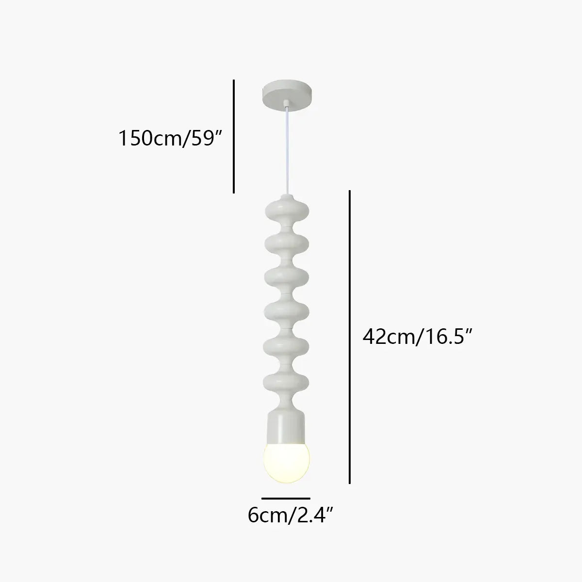flairel Bauhaus Bead Bedside Pendant Light