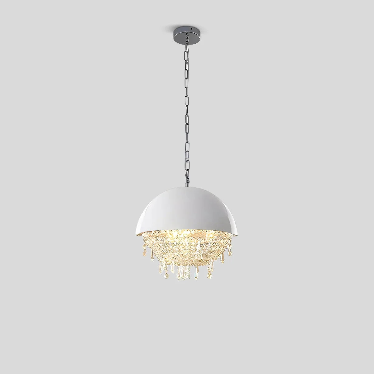 flairel Spherical Crystal Chandelier Globe Pendant Light