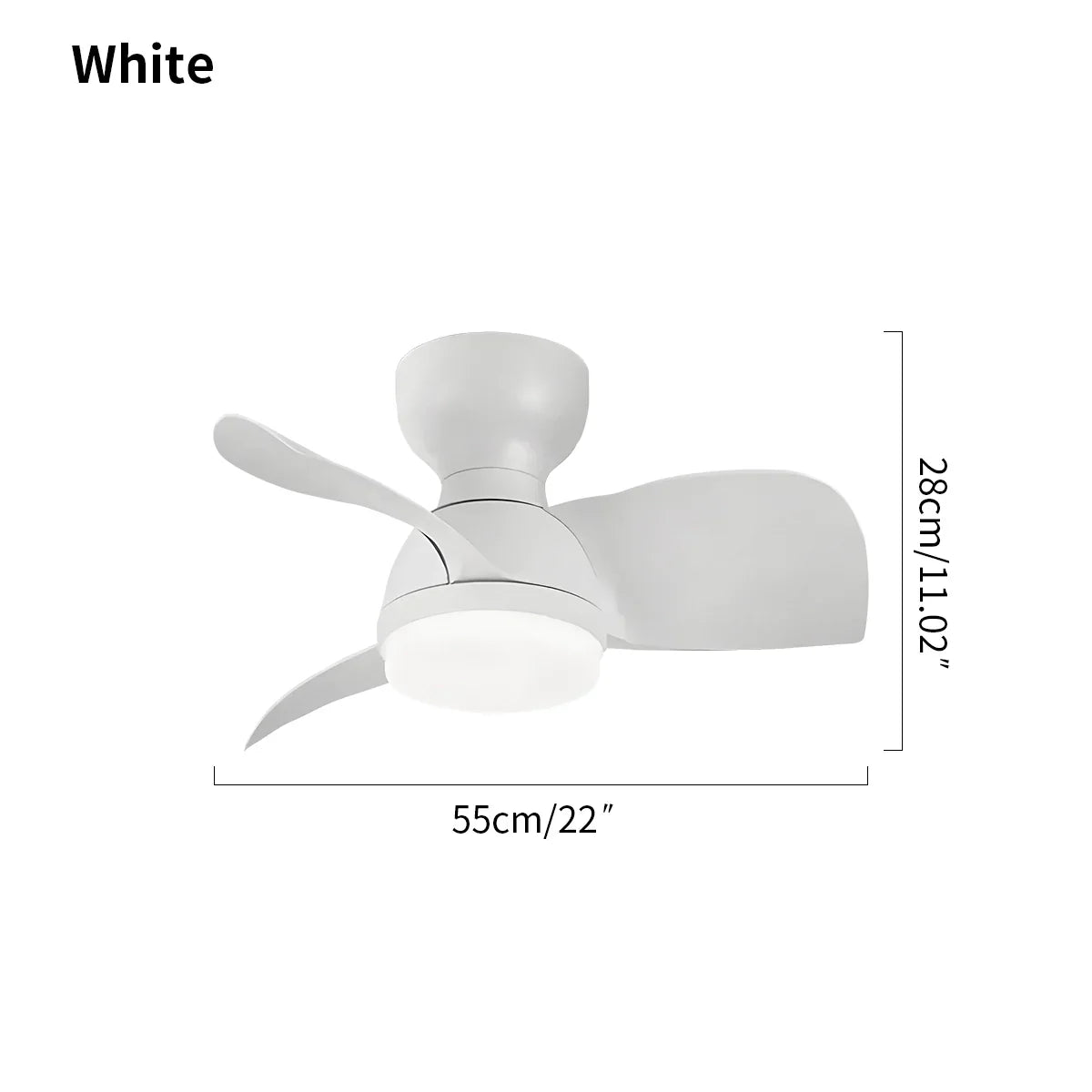 flairel Small Flush Mount Ceiling Fan with Light