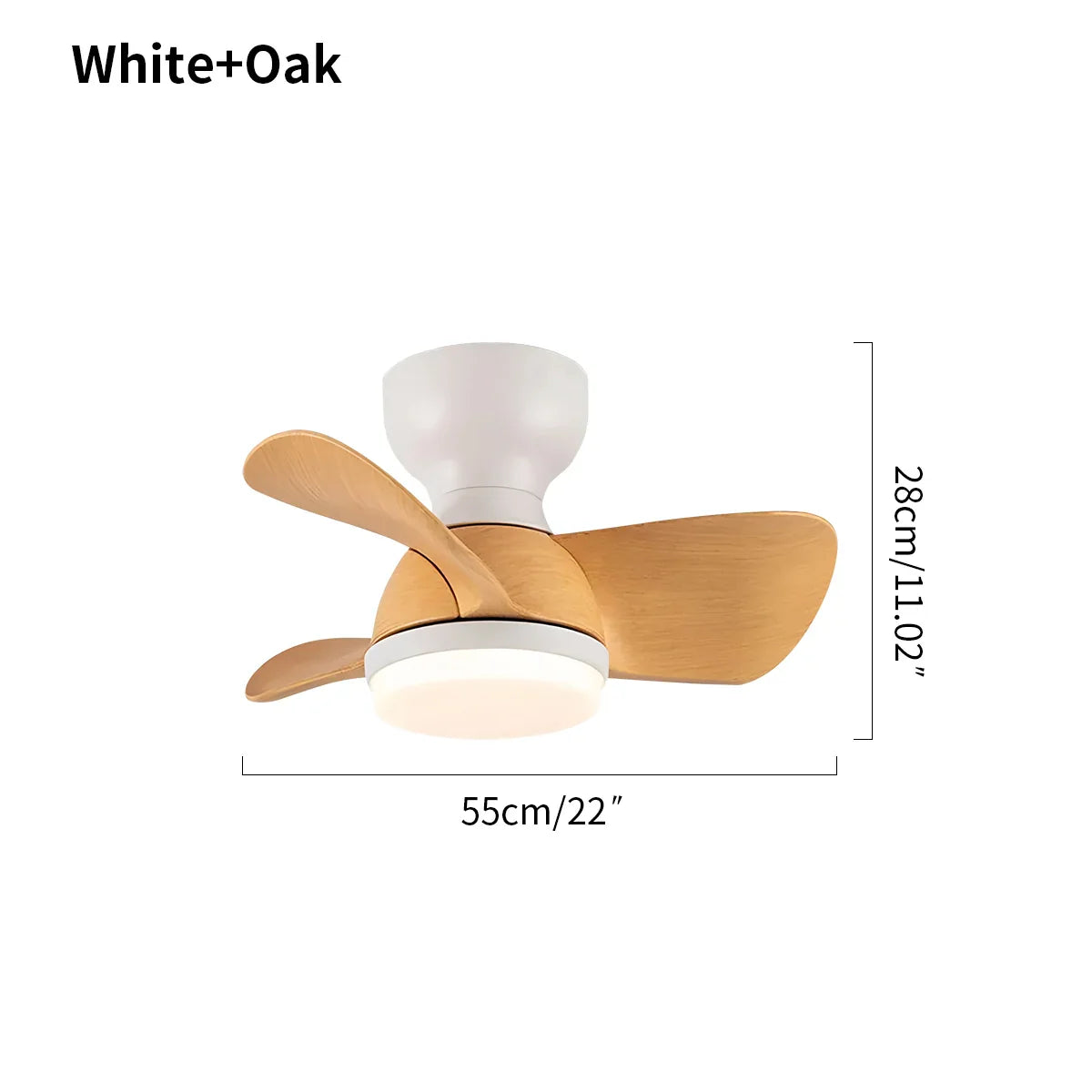 flairel Small Flush Mount Ceiling Fan with Light