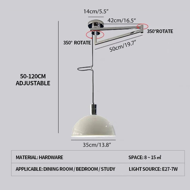 flairel Bauhaus Creative Rocker Glass Pendant Light