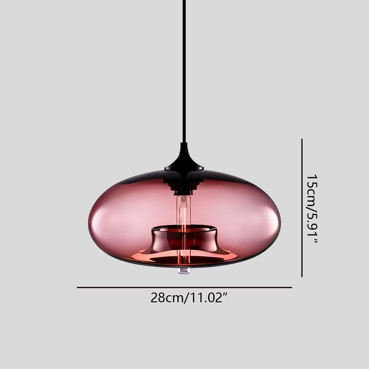flairel Colorful Glass Pendant Light for Dining Area