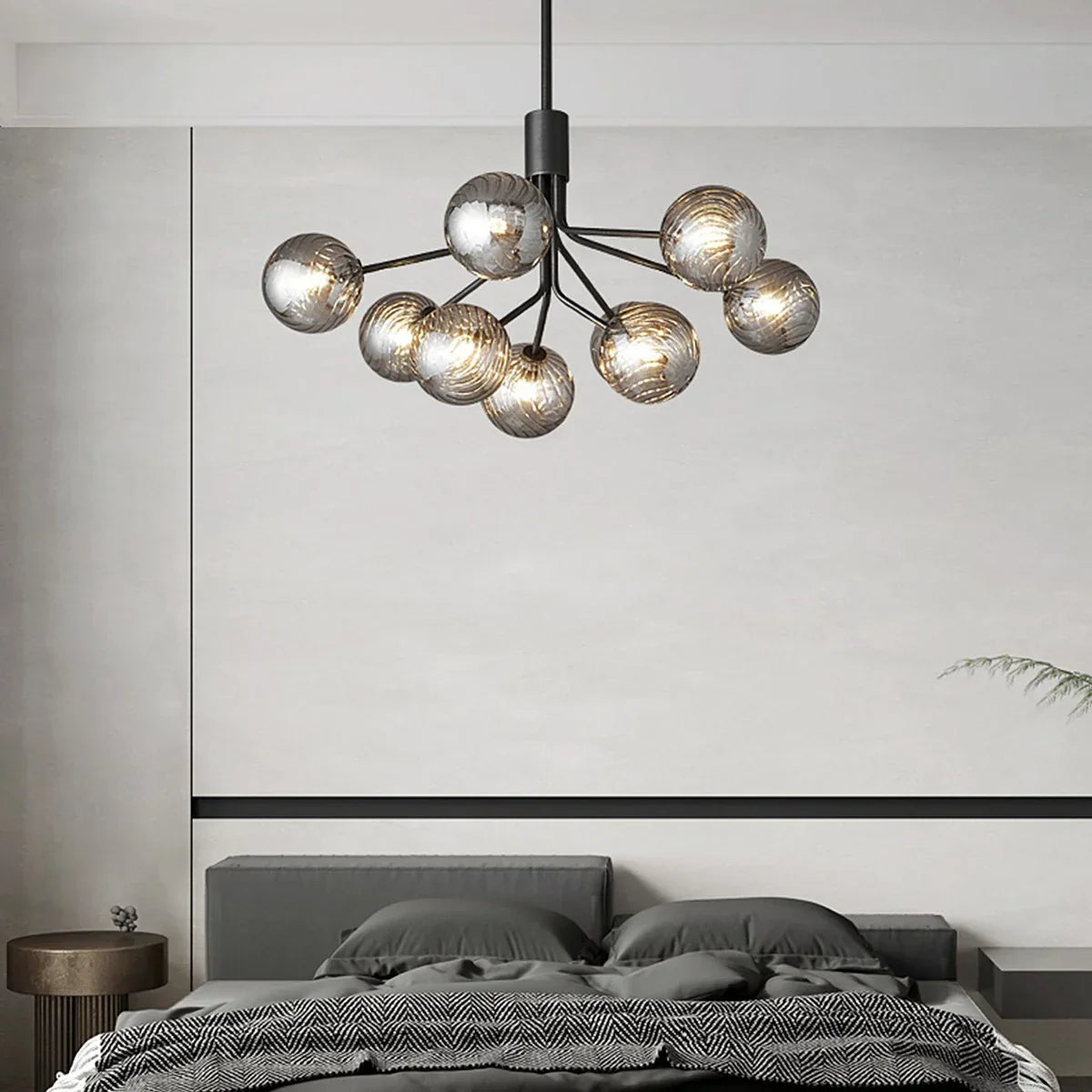 flairel All Copper Magic Bean Glass Chandelier