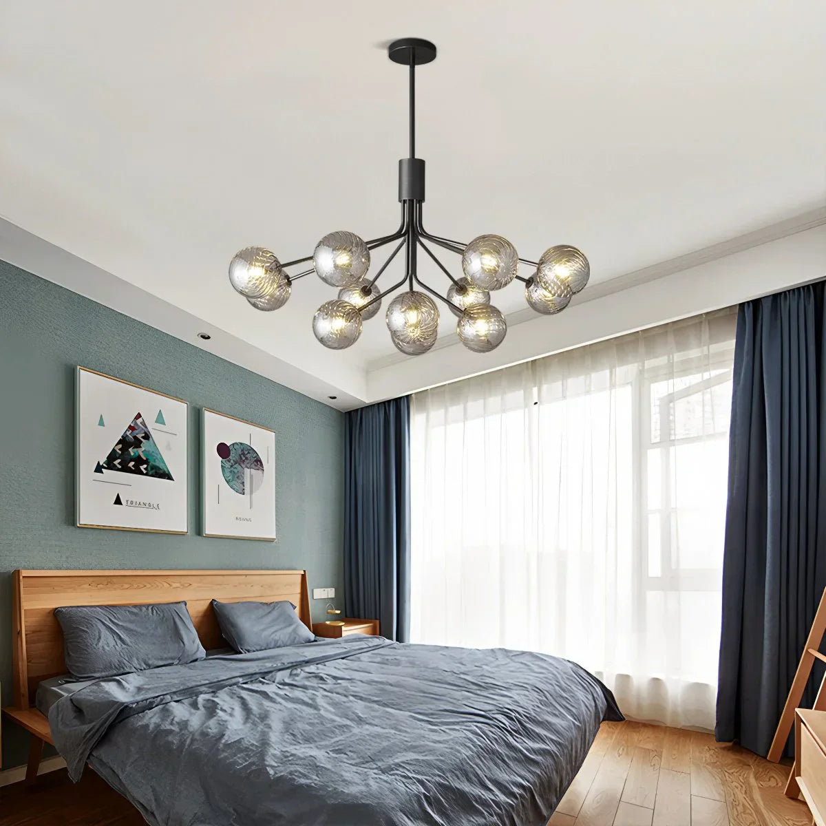 flairel All Copper Magic Bean Glass Chandelier