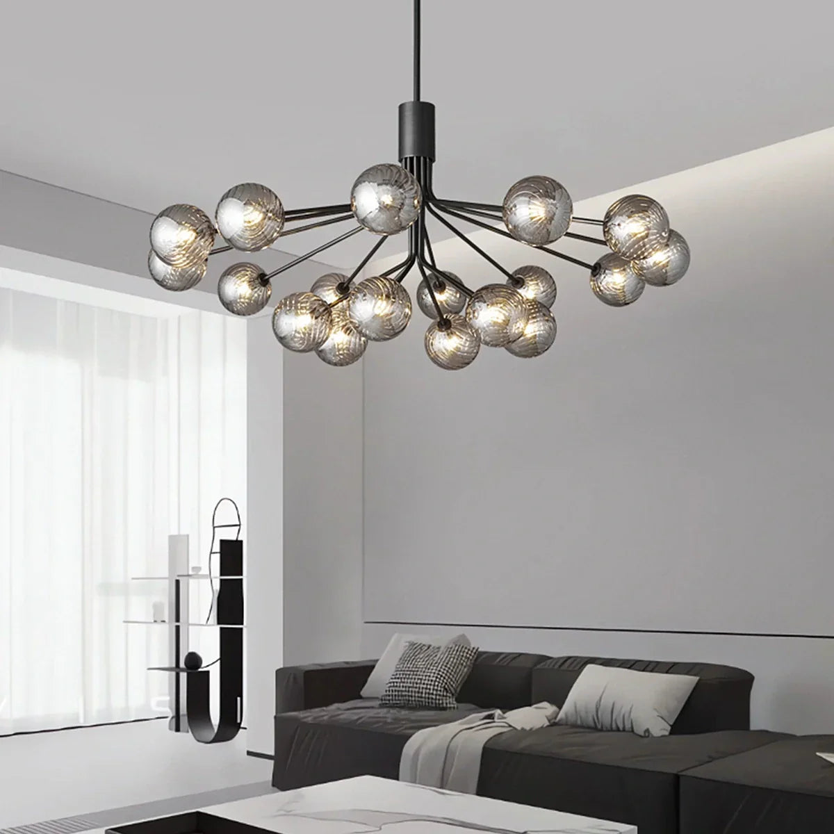 flairel All Copper Magic Bean Glass Chandelier