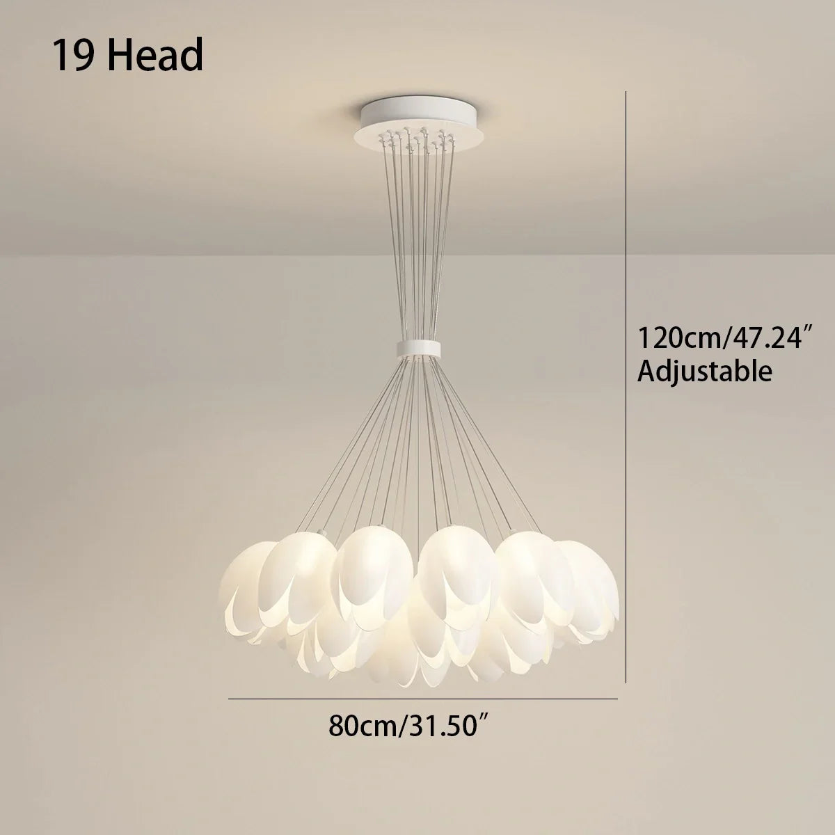 flairel French Tulip Flower & Ball Chandelier